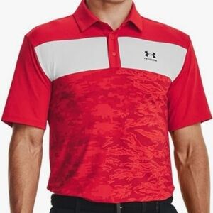 Mens Under Armour Playoff 3.0 Freedom Polo MD Mens UA Freedom Golf Polo camo RED